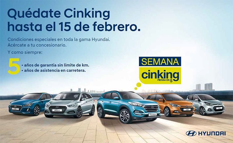 Oferta Cinking Hyundai Bizkaia hasta el 15 de febrero