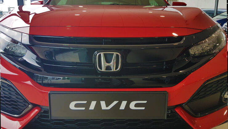 Frontal Nuevo Honda rojo Civic 2017 vizcaya