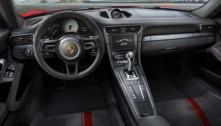 Porsche 911 Carrera GT3 interior 2017