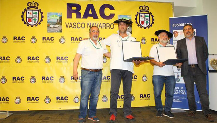 Ignacio Banares y Alfonso Oiarzabal premio Rally Rac Vasco Navarro 2017