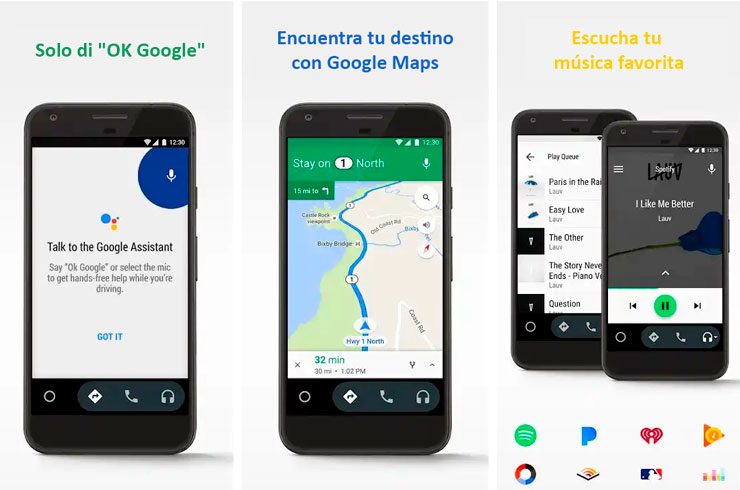 Aplicaiones para el coche Android Auto