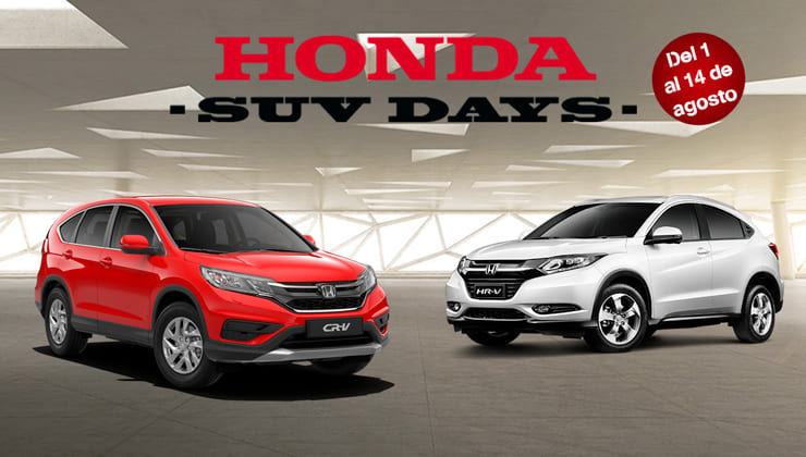 Oferta Honda SUV Days Bizkaia Julio 2018