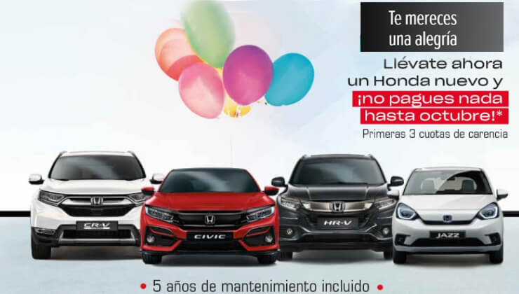 Honda no pagues hasta octubre